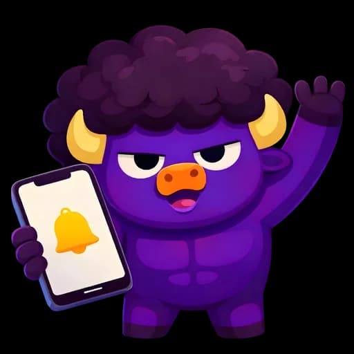 Ro holding a phone with a notification bell